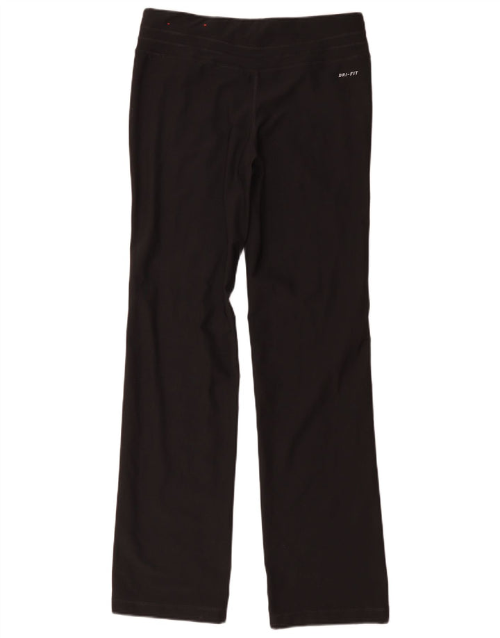Nike Ženske Dri Fit Trenirke Hlače UK 10 Male crne poliesterske
