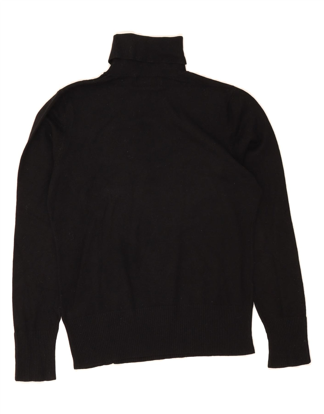 JOHN LEWIS Womens Roll Neck Jumper Sweater UK 12 Medium Black Viscose Vintage John Lewis and Second-Hand John Lewis from Messina Hembry 