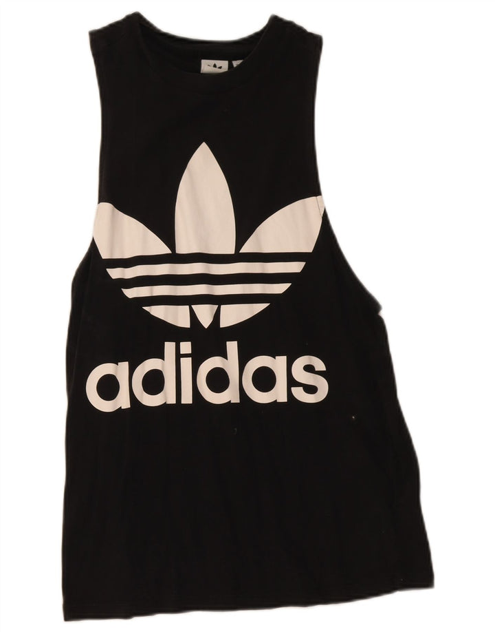 Adidas ženski grafički prsluk UK 12 srednji crni pamuk