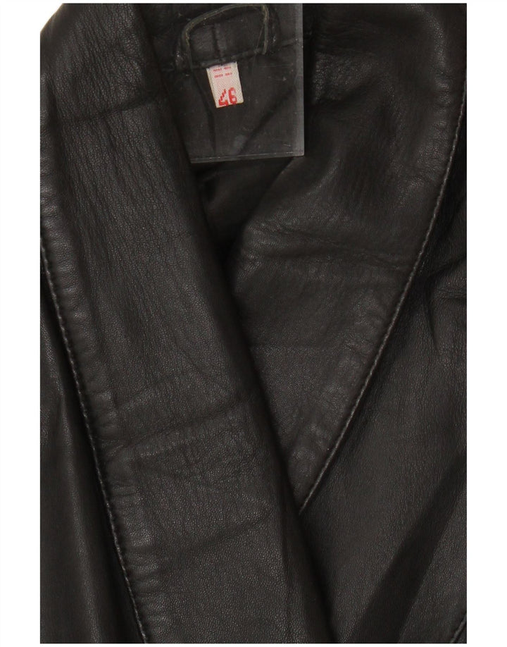 Vintage ženska prevelika kožna jakna EU 46 XL crna