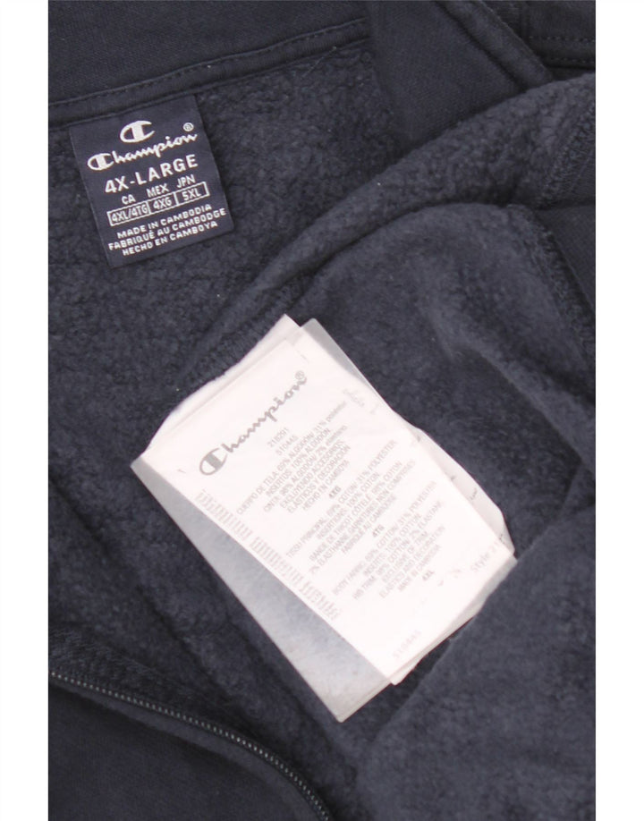 CHAMPION Muški džemper s izrezom s patentnim zatvaračem 4XL tamnoplavi pamuk
