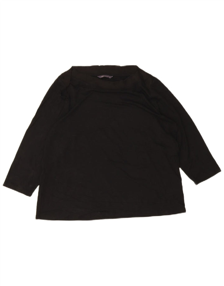 Marks & Spencer ženska majica s 3/4 rukavima UK 18 XL crna viskoza