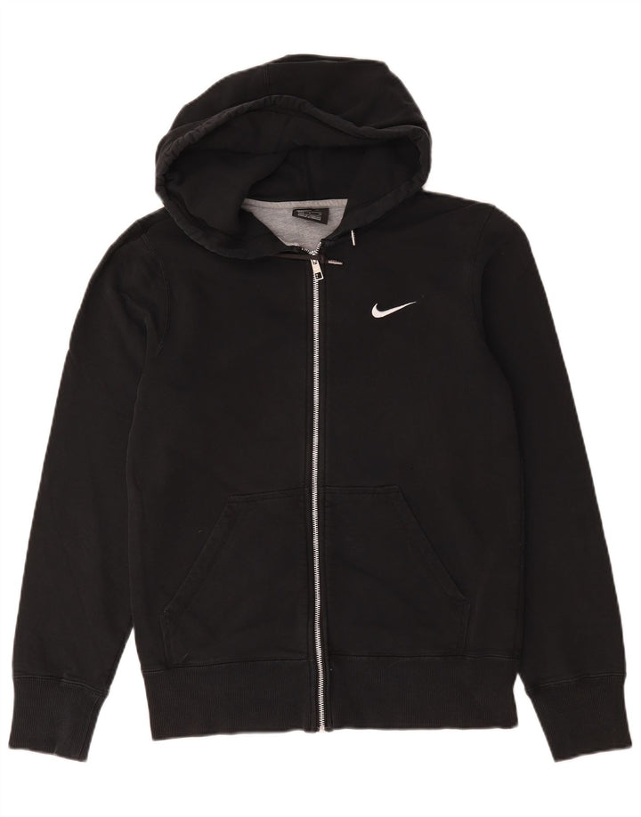 Nike muški pulover s kapuljačom na patentni zatvarač mali crni pamuk
