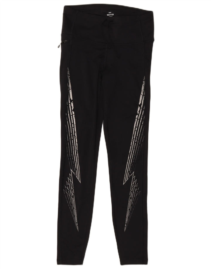 UNDER ARMOUR Ženske tajice UK 10 Male crne geometrijske poliamidne