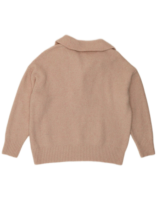Fat Face ženski džemper s polo izrezom UK 18 XL ružičasti akril