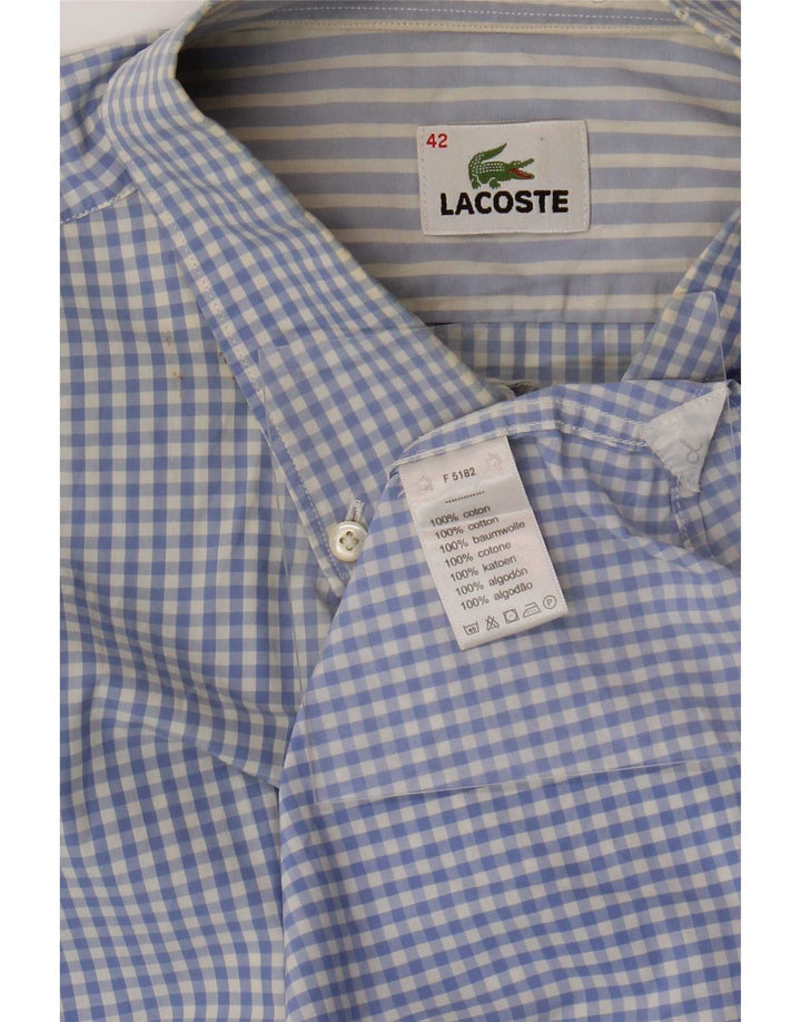 Lacoste muška košulja veličina 42 Large Blue Gingham Cotton