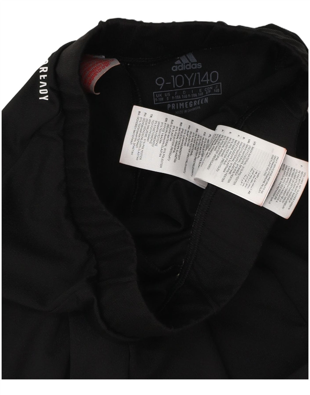 ADIDAS Girls Aeroready Graphic Leggings 9-10 Years Black Poliester