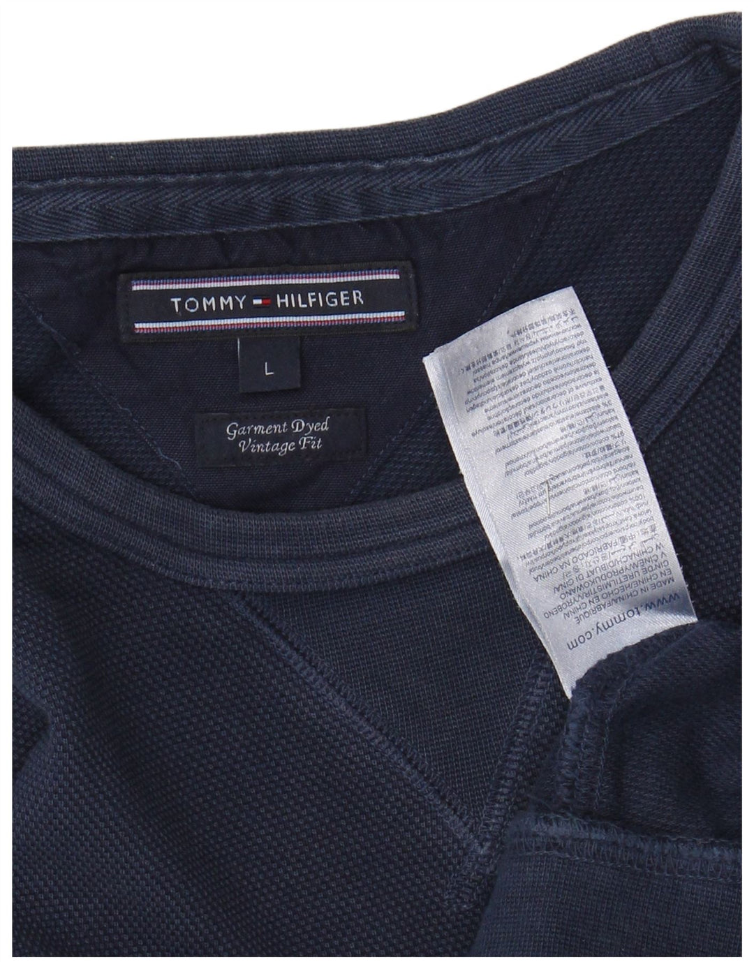 TOMMY HILFIGER Muški dukserica Vintage Fit Veliki tamnoplavi pamuk