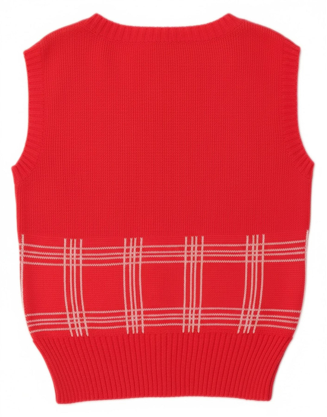 VINTAGE Womens Vest Tank Top IT 44 Medium Pink Check Polyester