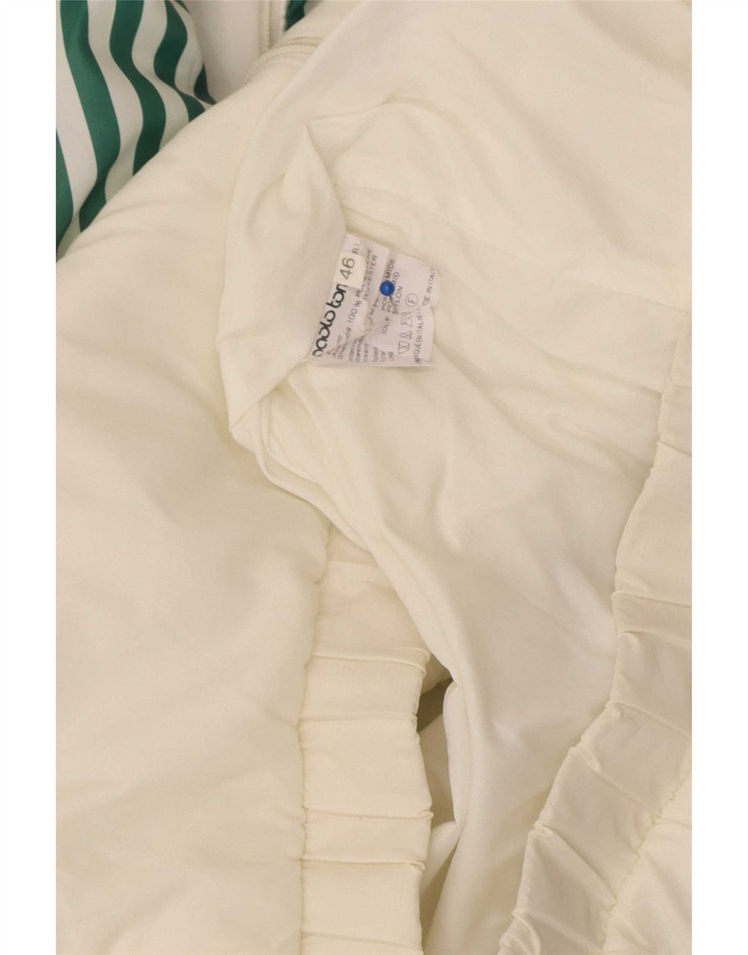 Vintage muška bomber jakna IT 46 mali zeleni prugasti poliester