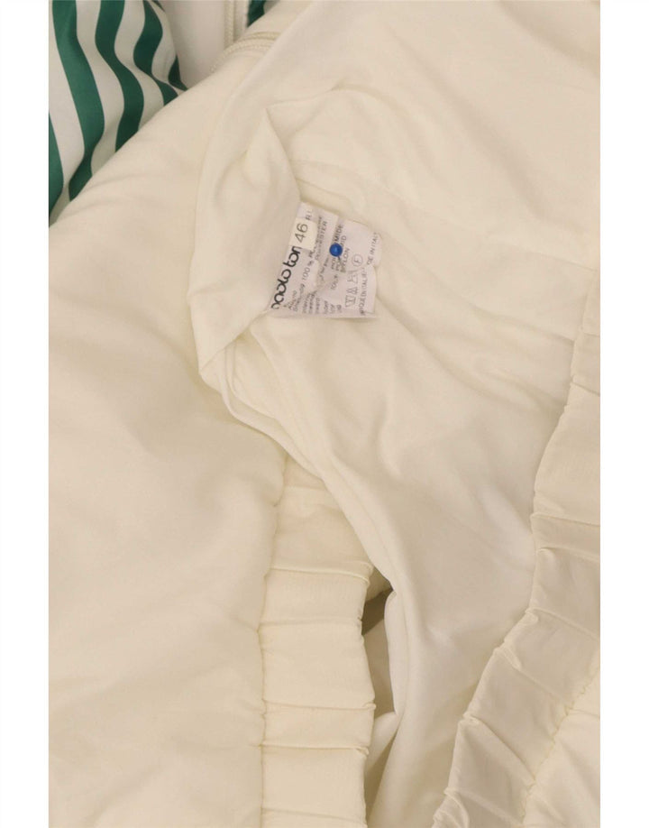 Vintage muška bomber jakna IT 46 mali zeleni prugasti poliester