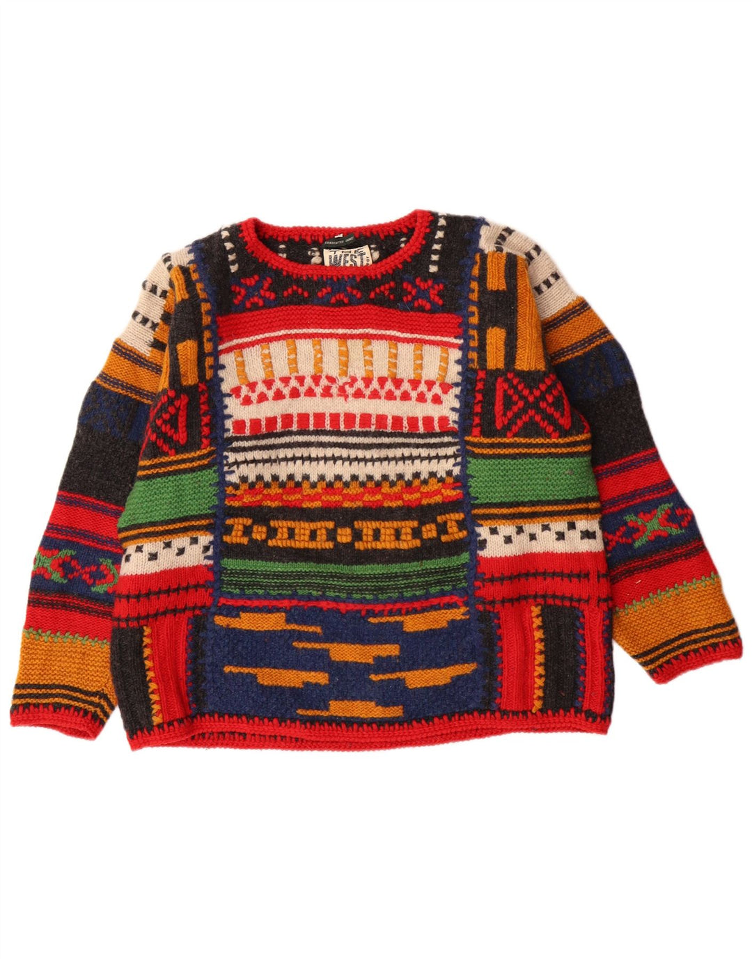 THE WEST END Ženski džemper s morskim izrezom UK 14 Srednje višebojan