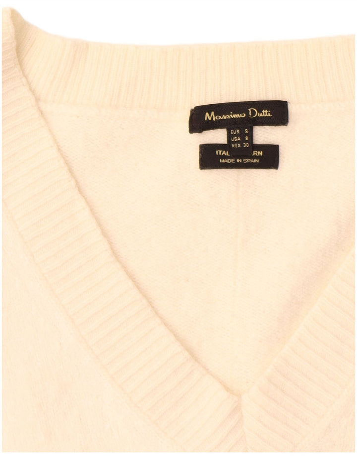 Massimo Dutti ženski pulover s velikim V-izrezom UK 10 Small Off White