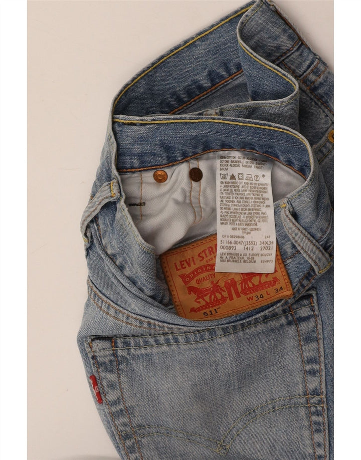 LEVI'S Muške 511 uske traperice W34 L34 Plavi pamuk