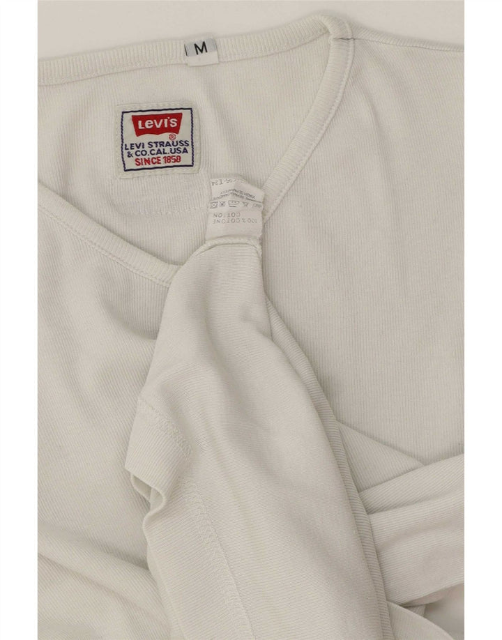 Levi's ženska majica dugih rukava UK 14 Srednje bijeli pamuk