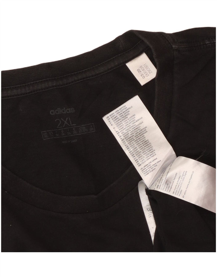 Adidas muška majica s grafičkim motivima 2XL crni pamuk