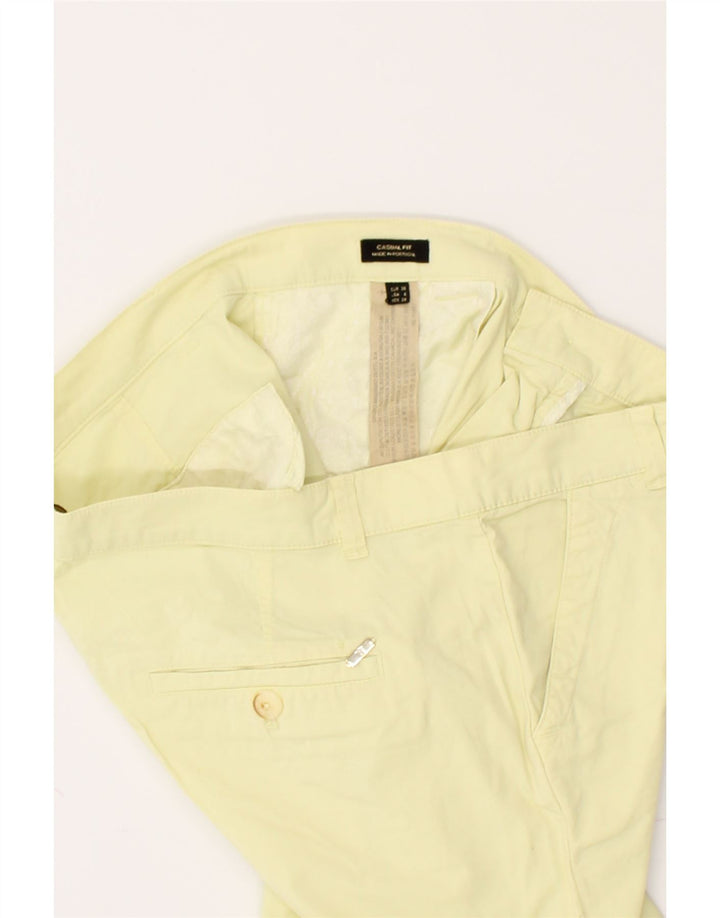 MASSIMO DUTTI Womens Chino Shorts EU 38 Small W32 Yellow Cotton Vintage Massimo Dutti and Second-Hand Massimo Dutti from Messina Hembry 