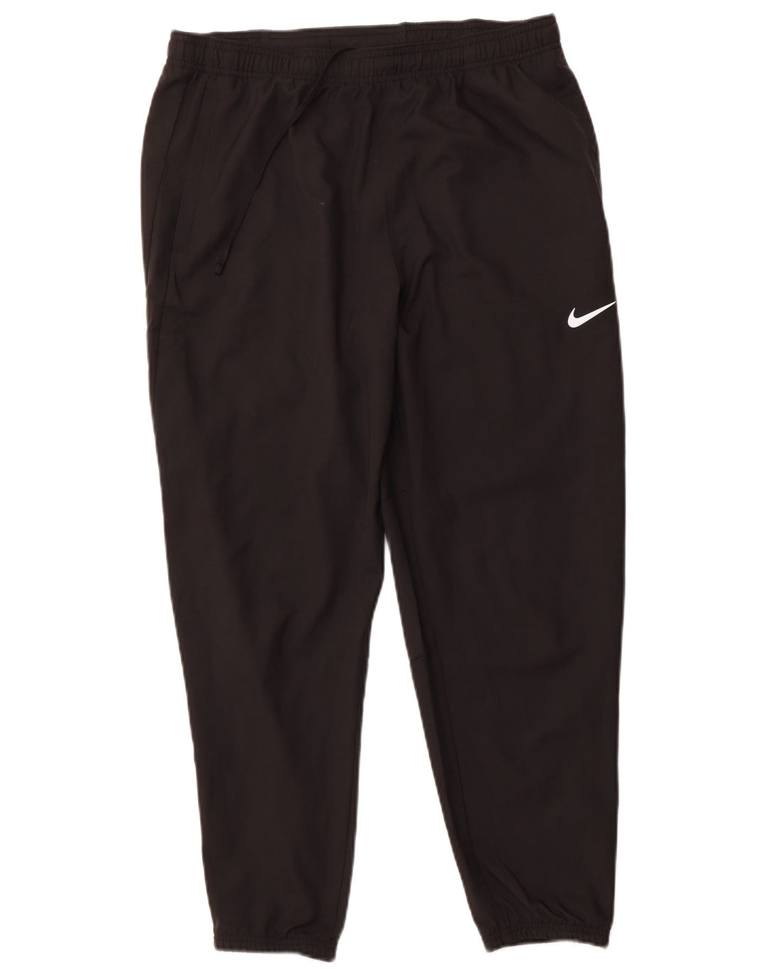 NIKE Ženske Dri Fit Trenirke Hlače Joggers UK 14 Veliki crni poliester