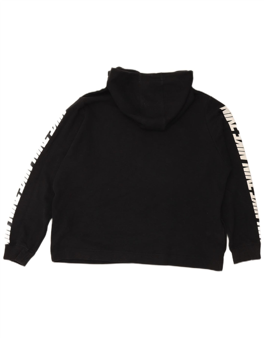 NIKE Ženska majica s kapuljačom s grafičkim motivima UK 18 XL crni pamuk