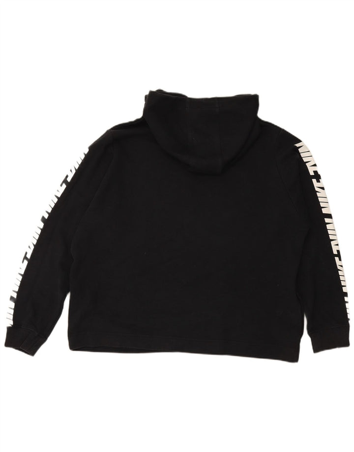 NIKE Ženska majica s kapuljačom s grafičkim motivima UK 18 XL crni pamuk