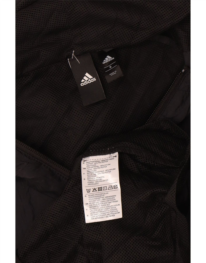 Adidas ženska kišna jakna s kapuljačom UK 10 Mala crna poliamidna