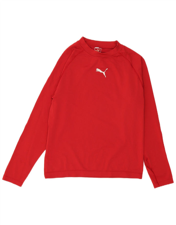 PUMA Mens Top Long Sleeve 2XL Red Cotton