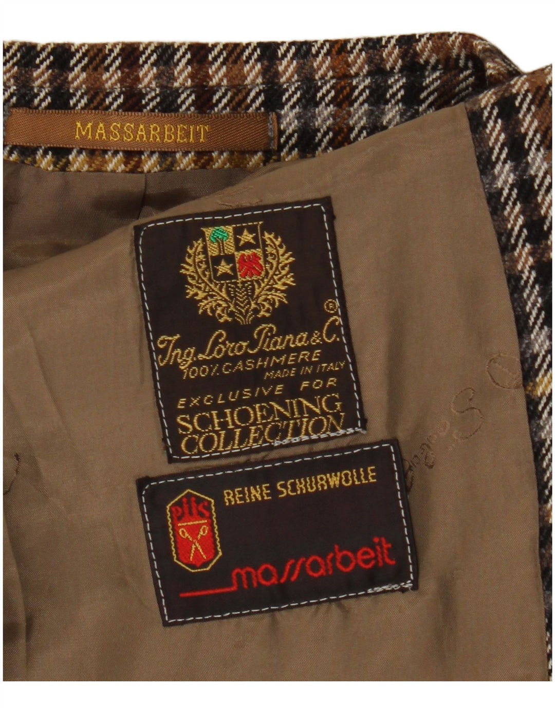 Vintage muški sako sa 2 gumba UK 40 Veliki smeđi kašmir s ptičijim zubima