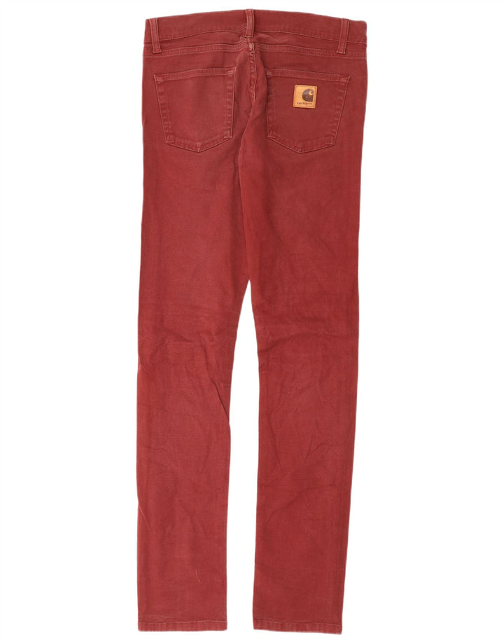 CARHARTT ženske uske ležerne hlače W30 L34 Bordo pamuk