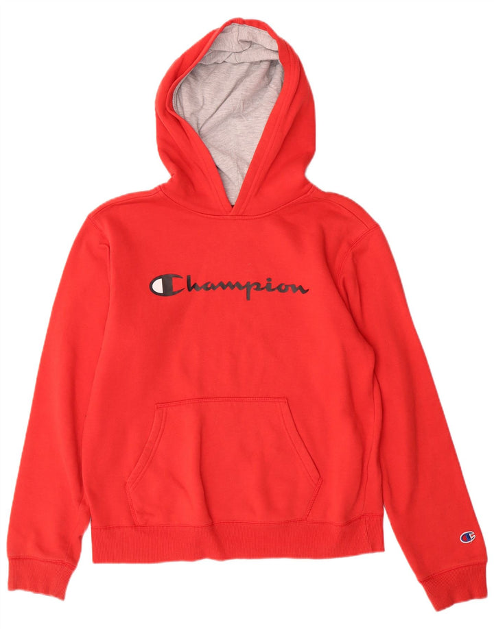 Champion Boys Graphic Hoodie Džemper 13-14 godina XL crveni pamuk