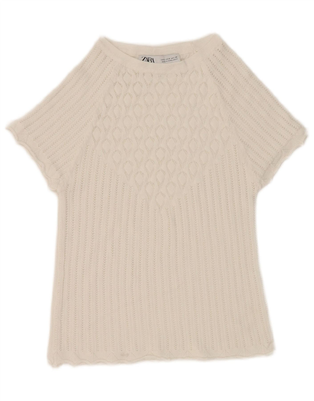 Zara ženski gornji dio kratke bluze UK 8 Small White