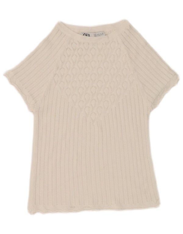 Zara ženski gornji dio kratke bluze UK 8 Small White