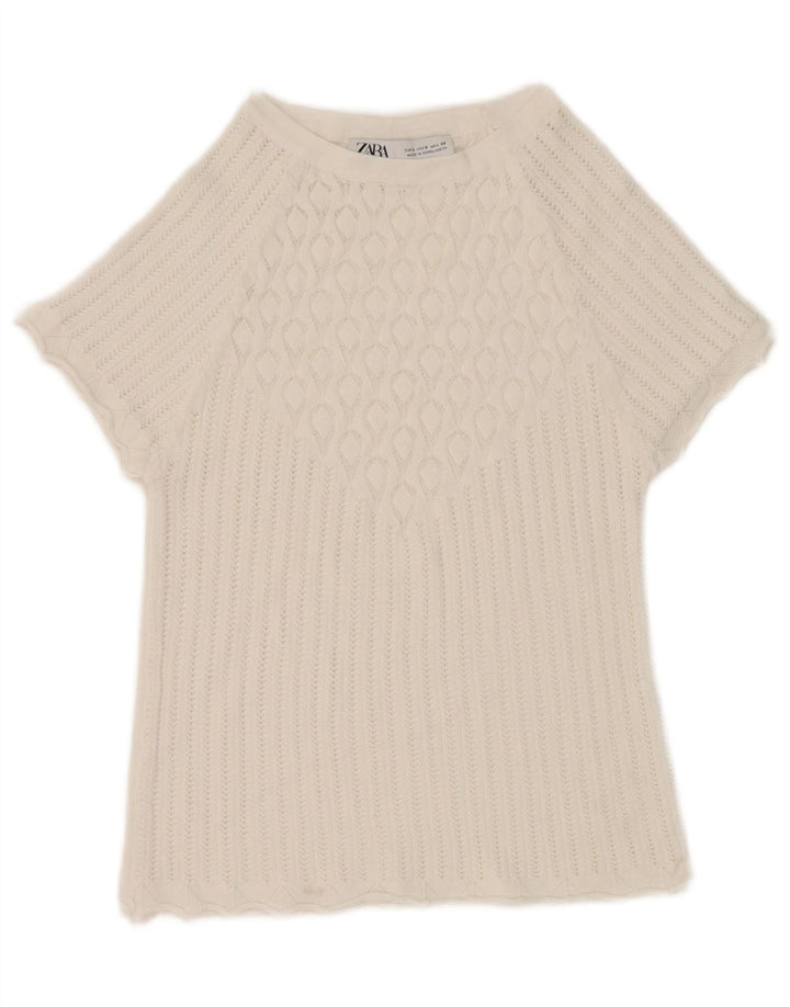 Zara ženski gornji dio kratke bluze UK 8 Small White