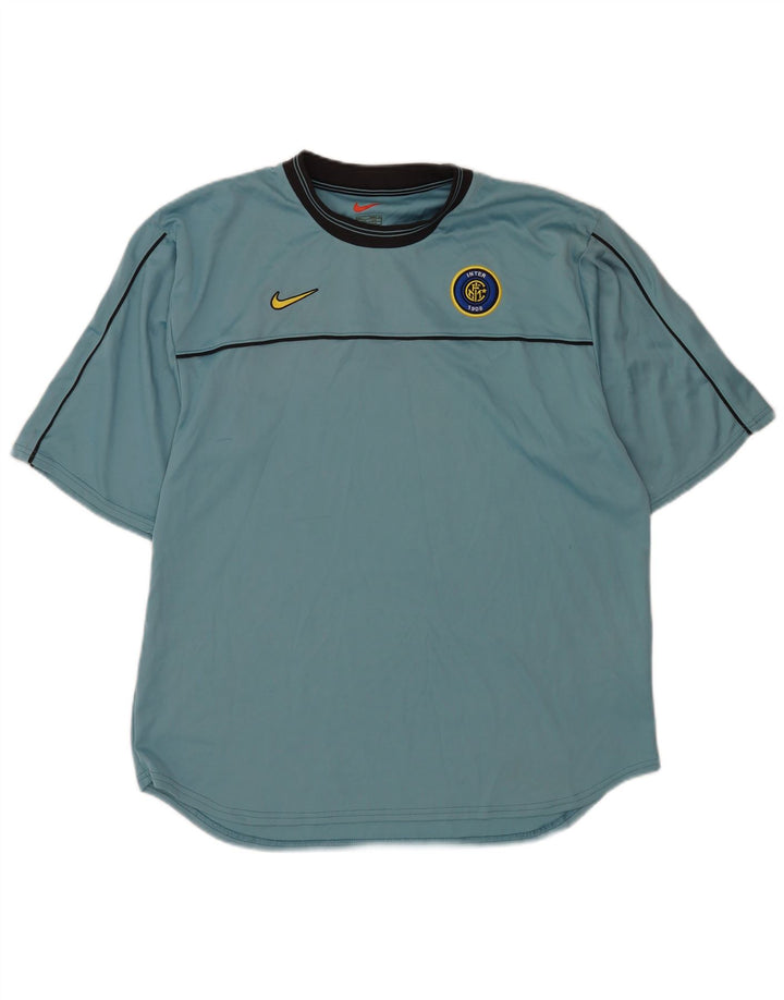 Nike Mens Inter Milan T-Shirt Top UK 42/44 Veliki plavi poliester
