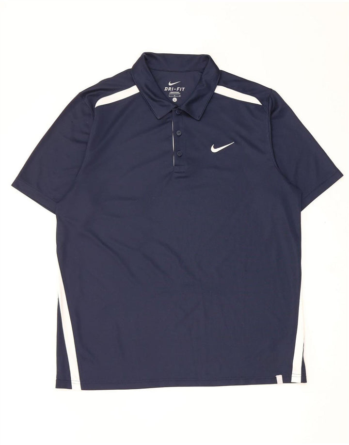 Nike muška Dri Fit polo majica velika tamnoplava poliesterska boja