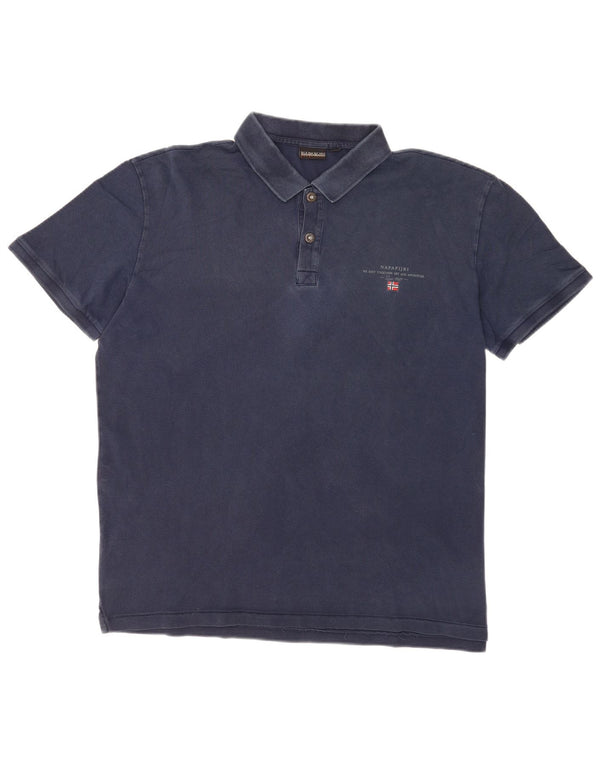 Napapijri muška polo majica Geographic 2XL tamnoplavi pamuk