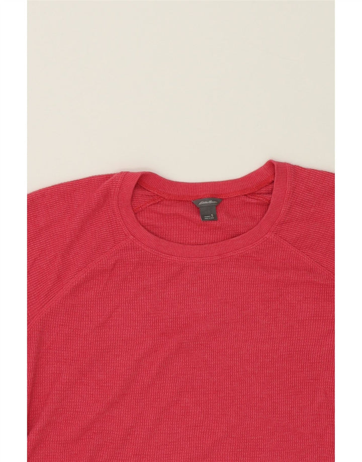 EDDIE BAUER Womens Top Long Sleeve UK 10 Small Pink Cotton Vintage Eddie Bauer and Second-Hand Eddie Bauer from Messina Hembry 