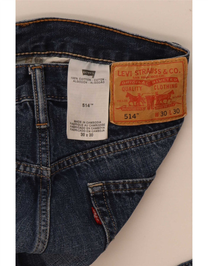 Levi's muške 514 ravne traperice W30 L30 plavi pamuk