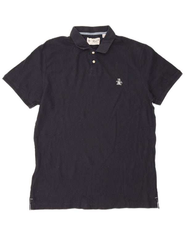 Penguin Mens Polo Shirt XL Navy Blue Cotton