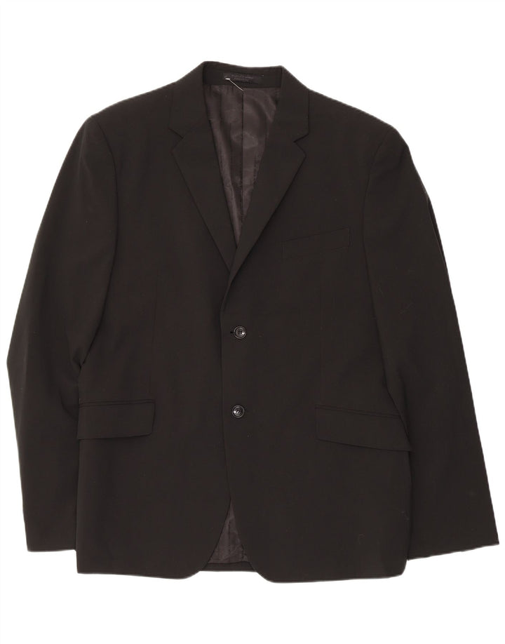 Jack & Jones muška jakna s 2 gumba IT 56 3XL crni poliester