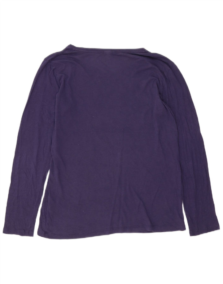 JIGSAW Ženska majica dugih rukava UK 14 srednje tamnoplavi modal