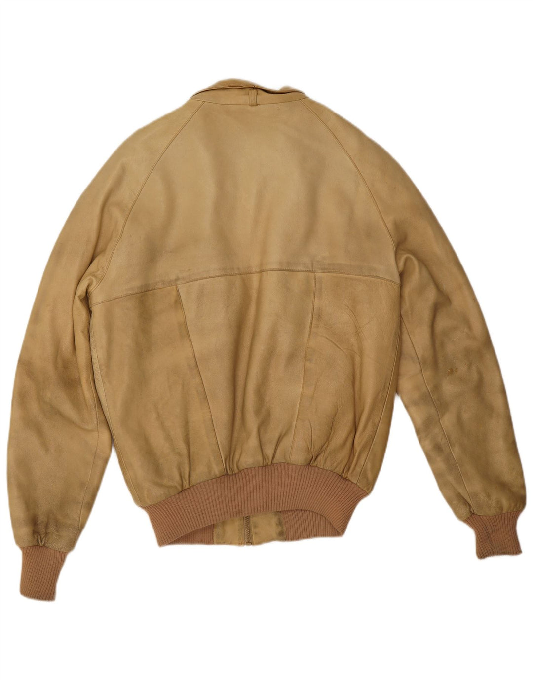Vintage muška šerpa kožna jakna IT 52 XL bež koža