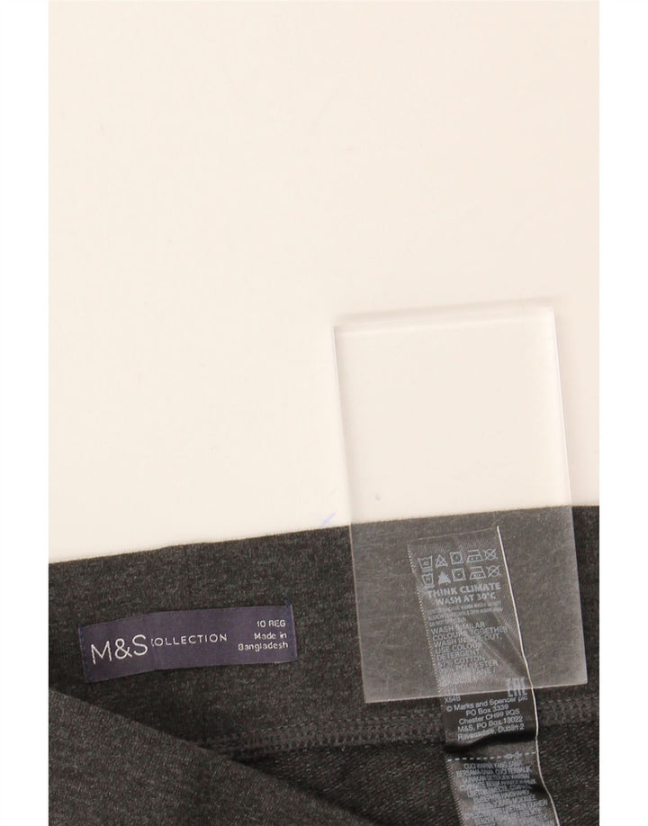 MARKS & SPENCER Womens Regular Tracksuit Trousers UK 10 Small Grey Cotton Vintage Marks & Spencer and Second-Hand Marks & Spencer from Messina Hembry 