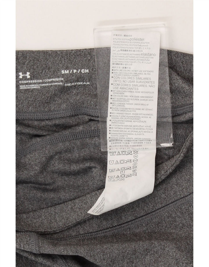 Under Armour Ženske Heat Gear Capri Leggings UK 8 Mali sivi poliester