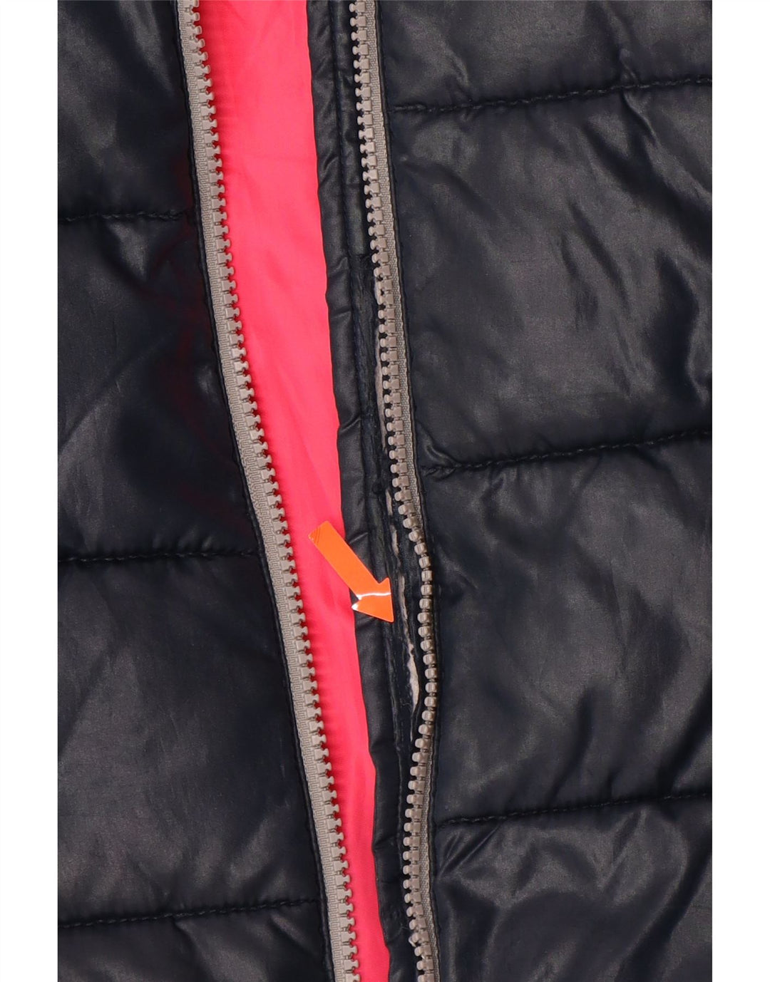 BENETTON Podstavljena jakna s kapuljačom za djevojčice 4-5 godina XS tamnoplava poliester