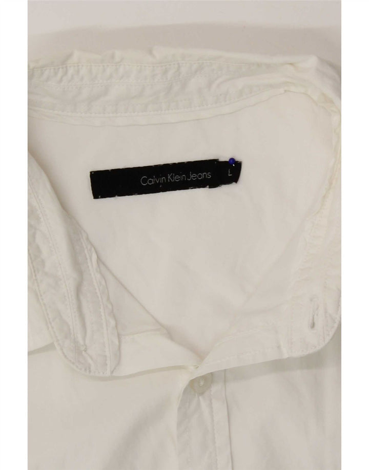 Velika bijela muška košulja kratkih rukava Calvin Klein Jeans