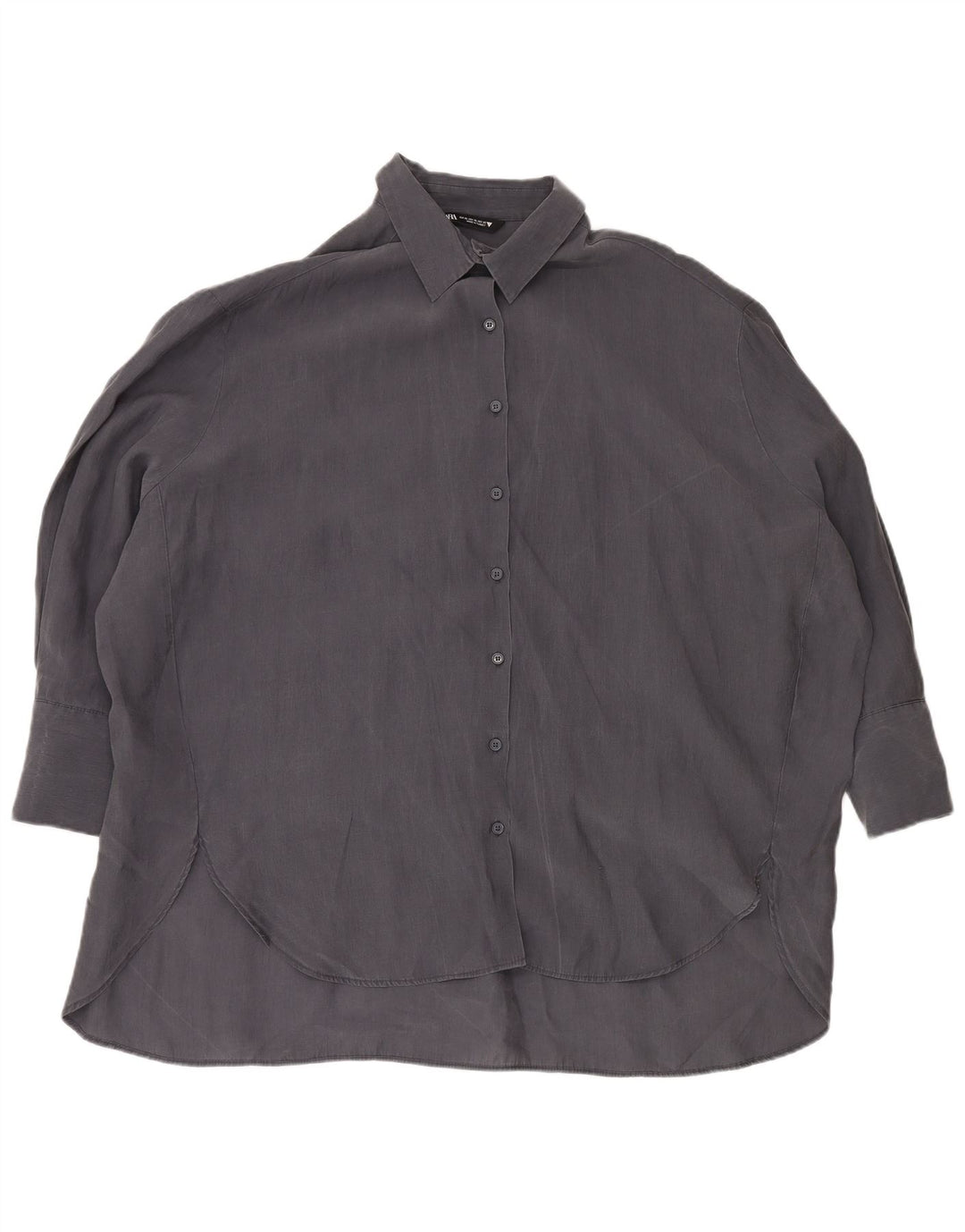 Zara ženska dugačka prevelika košulja UK 18 XL tamnoplava