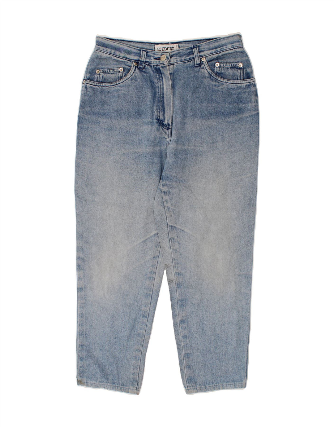 ICEBERG Womens Cropped Jeans IT 46 Large W30 L24 Blue Vintage Iceberg and Second-Hand Iceberg from Messina Hembry 