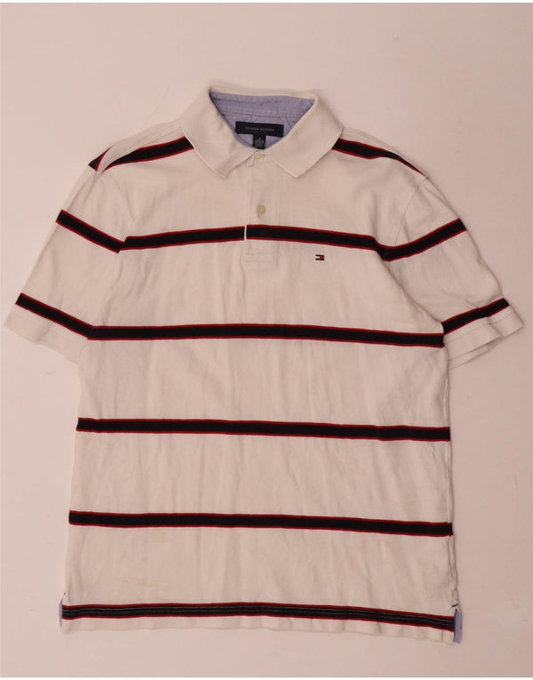 Tommy Hilfiger muška polo majica srednje bijele pruge, pamuk