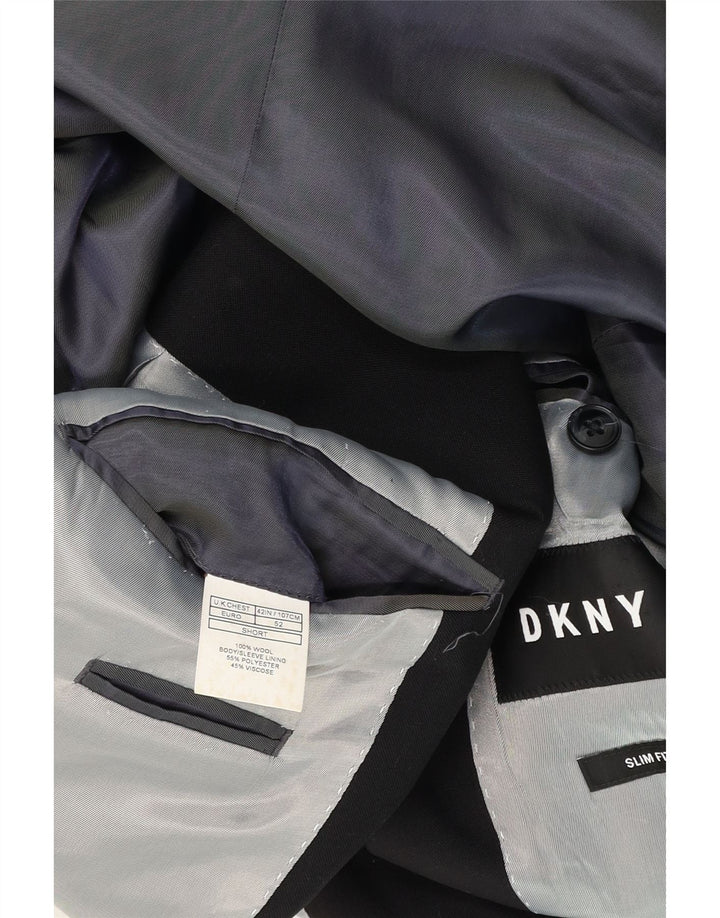 Dkny muška kratka uska jakna sa 2 gumba UK 42 XL crna vunena