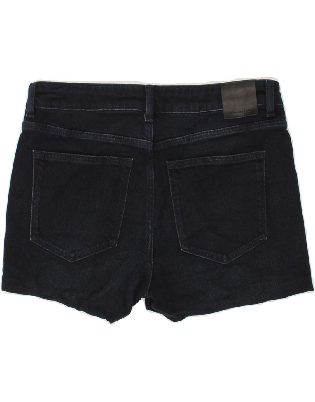 MASSIMO DUTTI Womens Mid Rise Denim Shorts EU 38 Small W30  Navy Blue Vintage Massimo Dutti and Second-Hand Massimo Dutti from Messina Hembry 